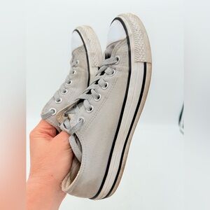 pair of Converse Chuck Taylor All Star Low Top sneakers in grey canvas, women